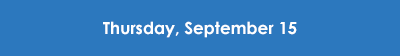 Thursday, September 15